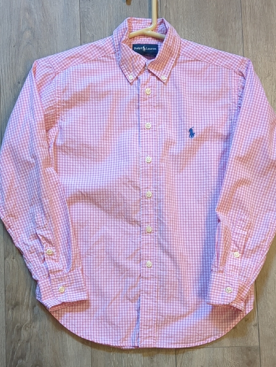 Polo Ralph Lauren Other - BOYS RALPH LAUREN GINGHAM PINK/WHITE SHIRT - SIZE SMALL 6/8